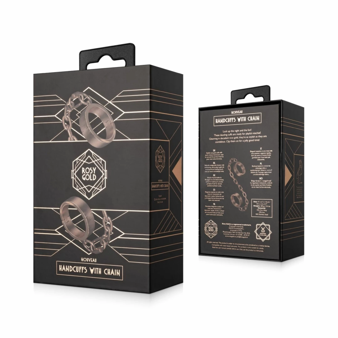 Rosy Gold Kajdanki Metalowe Rosegold z Systemem Bezpieczeństwa