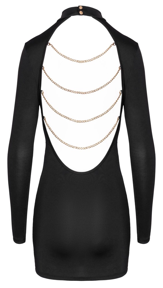 Cottelli PARTY Dress Chains XL czarna sukienka z łańcuszkami