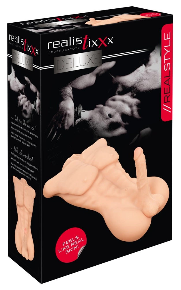Realistixxx Deluxe Man - model torsu męskiego z elastycznym systemem intymnym, 52 cm