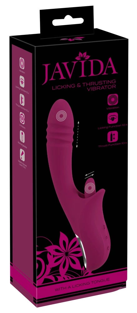 Javida Licking & Thrusting Vibra silikonowy model z funkcją ruchu