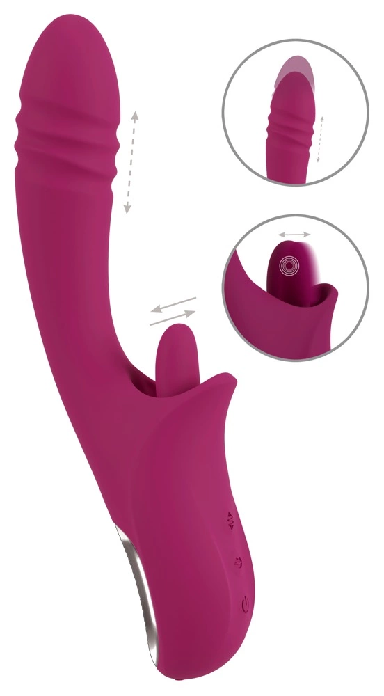 Javida Licking & Thrusting Vibra silikonowy model z funkcją ruchu