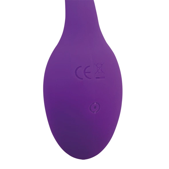 Fioletowe silikonowe jajko dopochwowe z przewodowym pilotem zdalnego sterowania Adrien Lastic Smart Dream