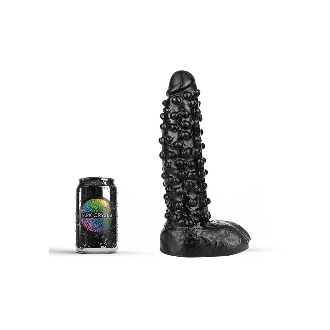 Dildo kolczaste z czarnego silikonu All Black