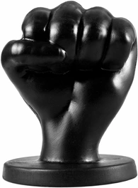 Dildo do masturbacji wykonane z czarnego silikonu w kształcie pięści All Black 16 cm