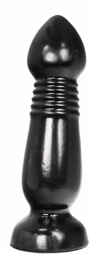 Dildo do masturbacji wykonane z czarnego silikonu w kształcie świeczki All Black 27 cm