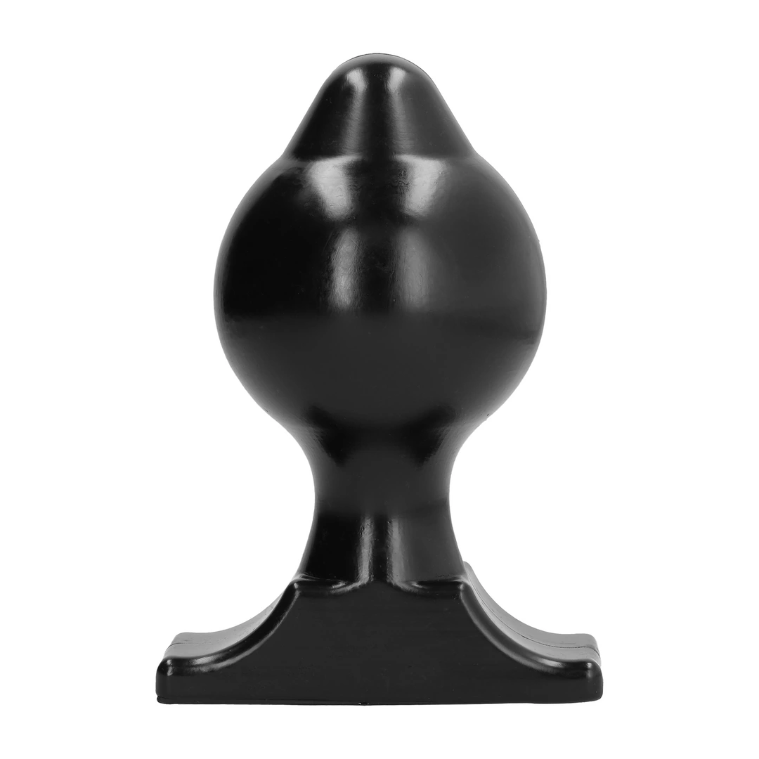 Korek analny wykonany z barwionego na czarno chlorku winylu w kształcie kuli All Black 17 cm