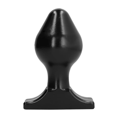 Korek analny wykonany z barwionego na czarno chlorku winylu w kształcie kuli All Black 16 cm