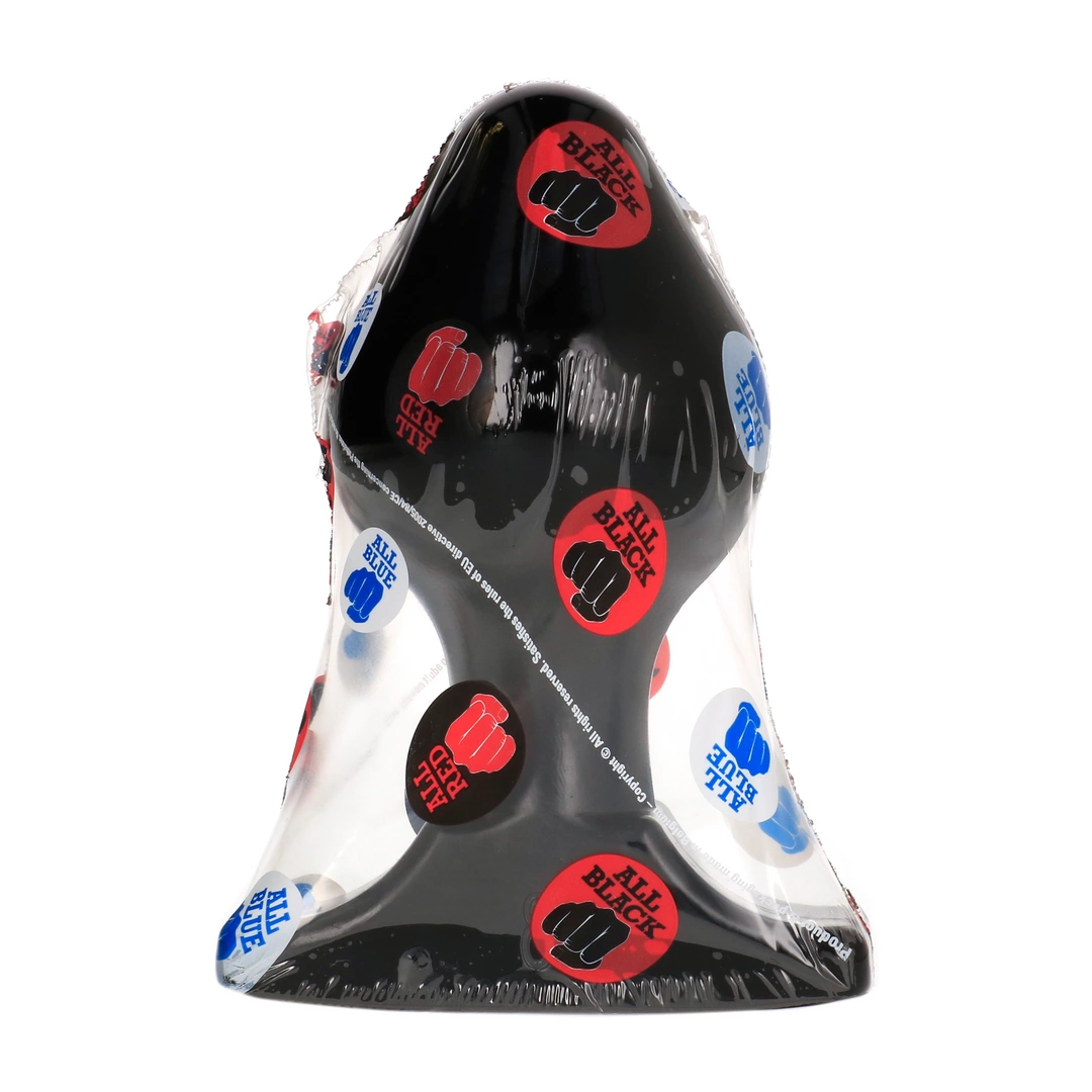 Korek analny wykonany z barwionego na czarno chlorku winylu w kształcie kuli All Black 16 cm