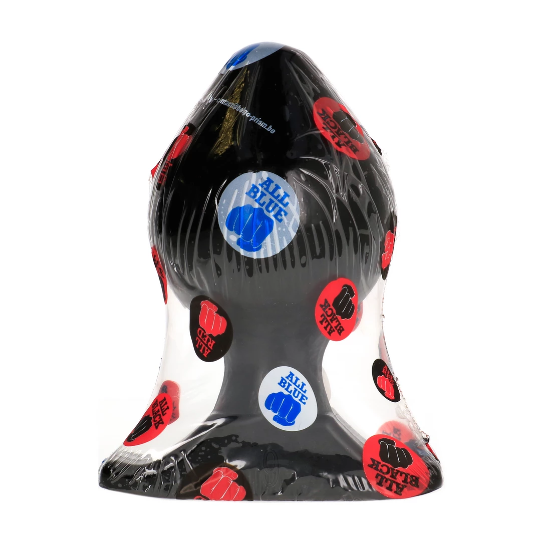 Korek analny wykonany z barwionego na czarno chlorku winylu w kształcie kuli All Black 16 cm