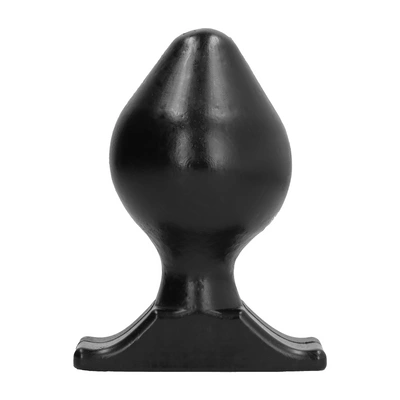 Korek analny wykonany z barwionego na czarno chlorku winylu w kształcie kuli All Black 16 cm