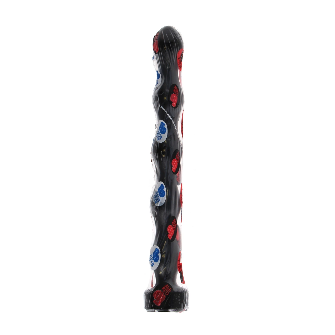 Korek analny wykonany z barwionego na czarno chlorku winylu z kulkami All Black 32 cm Korek analny wykonany z barwionego na czarno chlorku winylu z kulkami All Black 32 cm