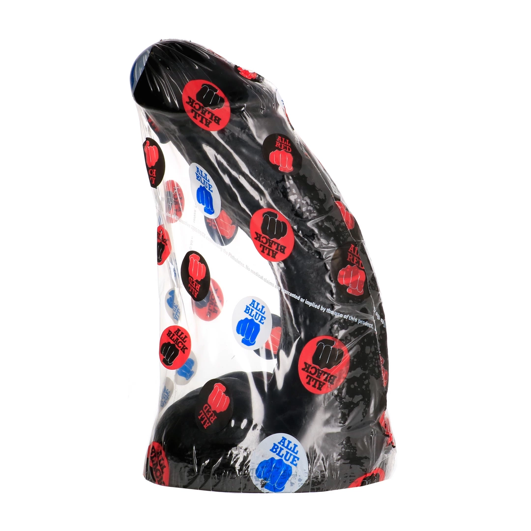 Dildo z czarnego silikonu z jądrami All Black 23 cm