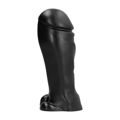 Realistyczne duże dildo do masturbacji pochwy wykonane z czarnego silikonu bez jąder 22 cm 