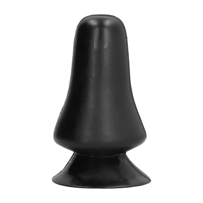 Korek analny gładki wykonany z czarnego chlorku winylu All Black 12 cm