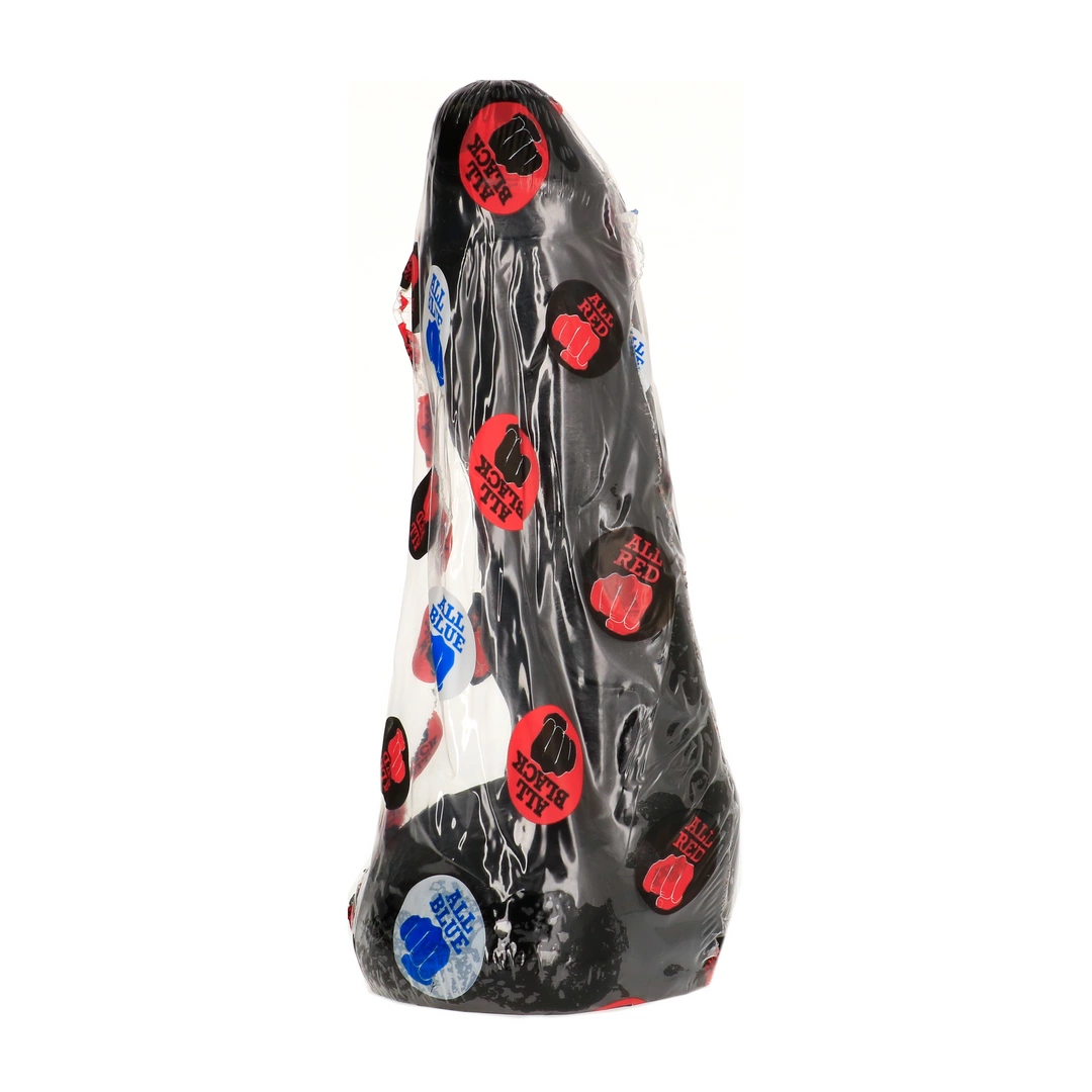 Realistyczne dildo wykonane z czarnego silikonu z realistycznymi żyłami All Black 22 cm