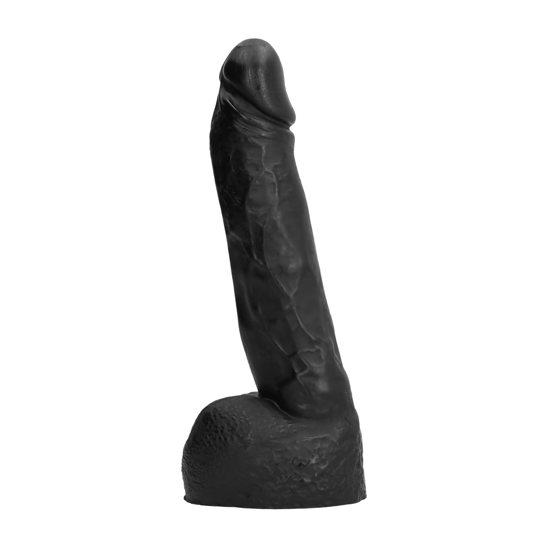 Dildo do masturbacji wykonane z czarnego silikonu All Black 22 cm