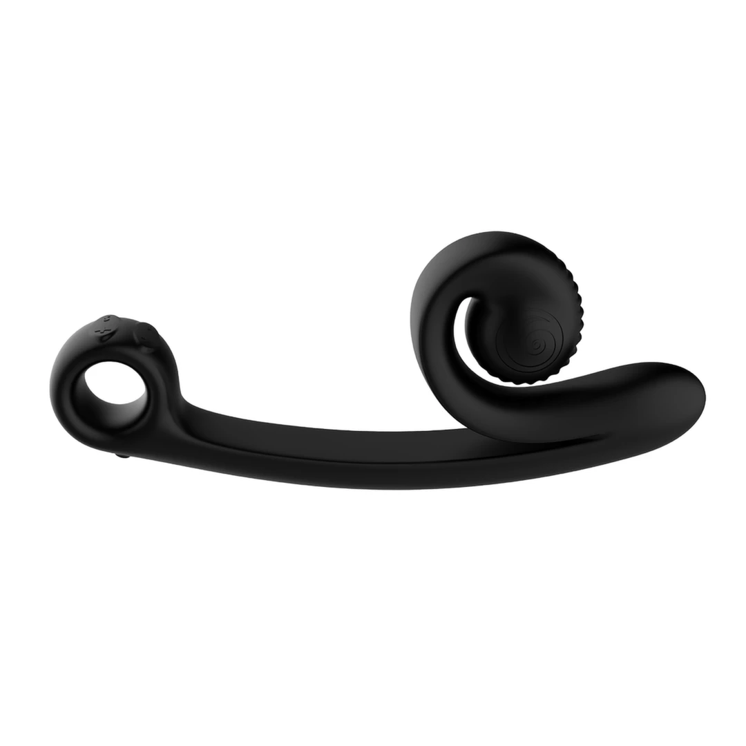 Wibrator czarny silikonowy do stymulacji łechtaczki i punktu G w kształcie ślimaka Snail Vibe Curve Vibrator 