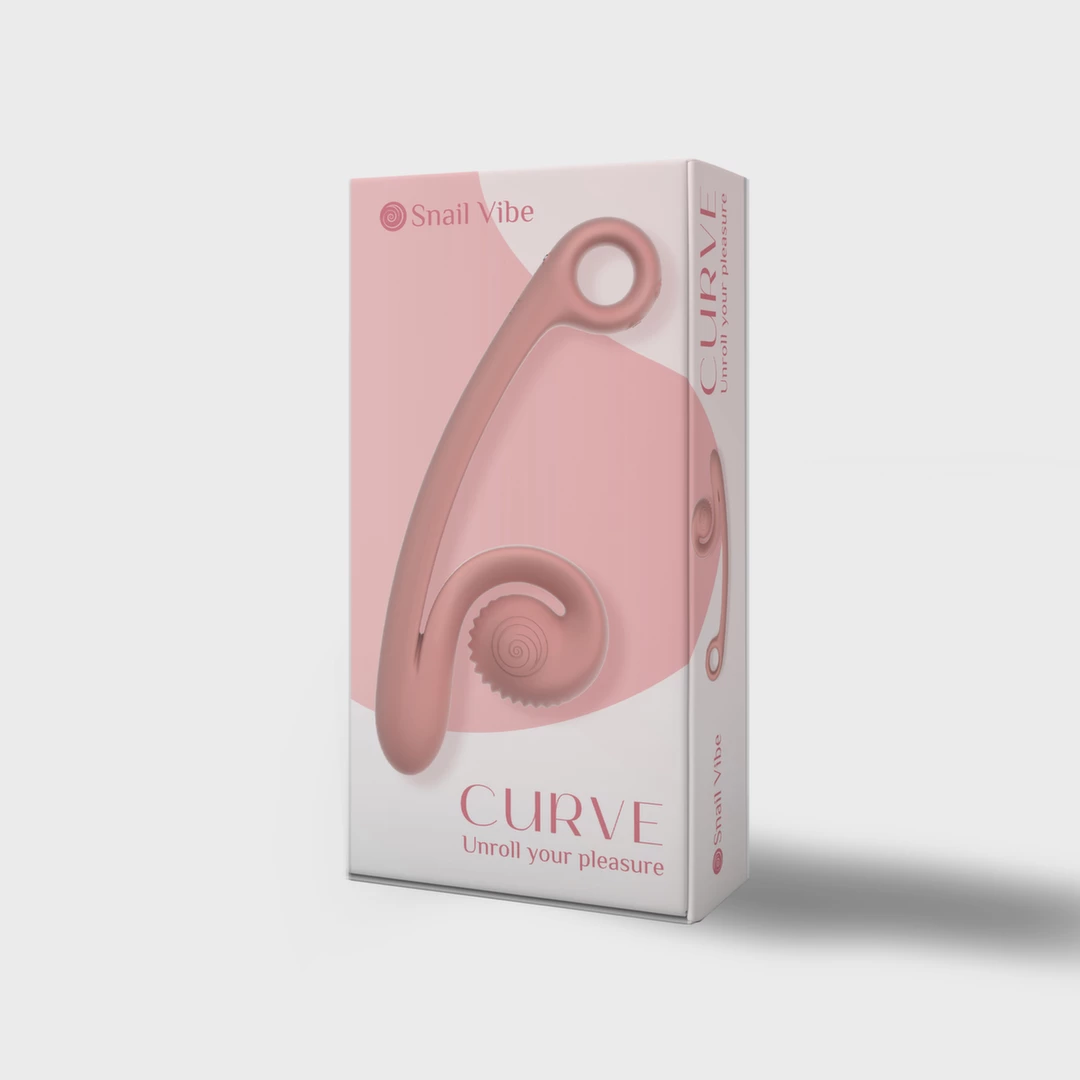 Wibrator beżowy silikonowy do stymulacji łechtaczki i punktu G w kształcie ślimaka Snail Vibe Curve Vibrator 