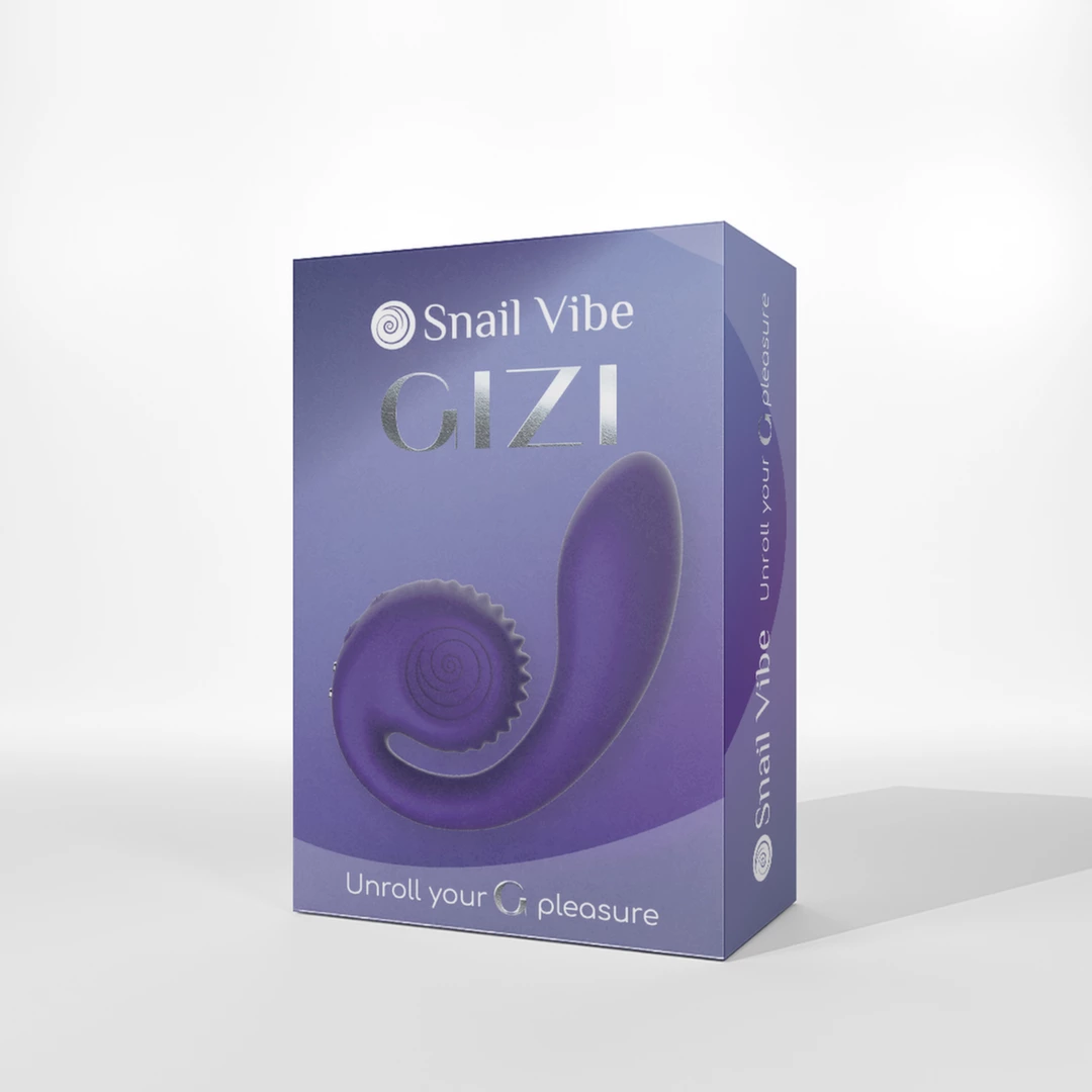 Snail Vibe Gizi Fioletowy - Spiralny Wibrator Dwusilnikowy, silikonowy