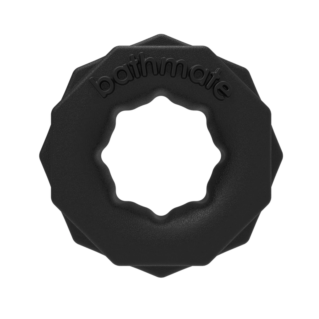 Pierścień erekcyjny silikonowy czarny na penisa z wybrzuszeniami Bathmate Power Rings 