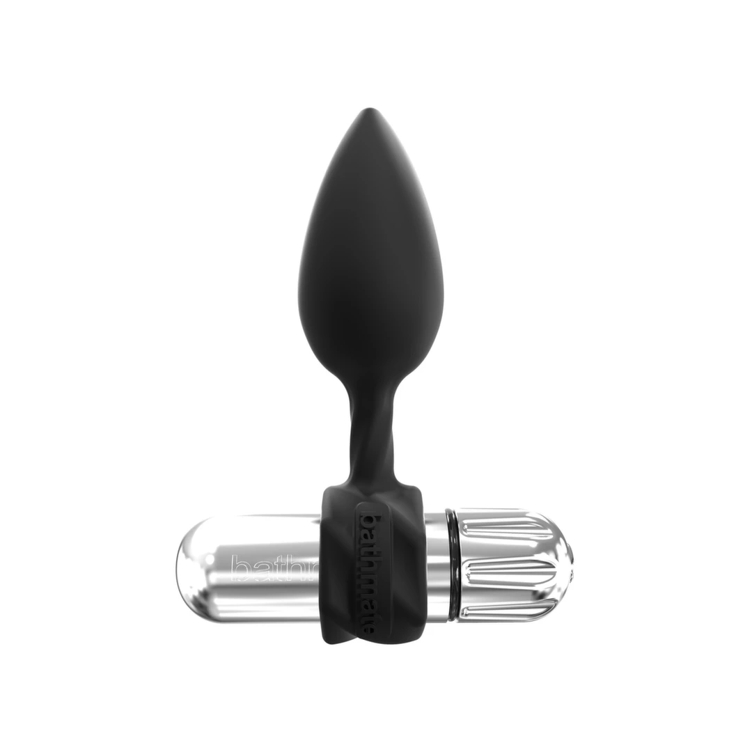Zestaw wibrujących plugów analnych wykonanych z silikonu w kolorze czarnym Bathmate Anal Training 