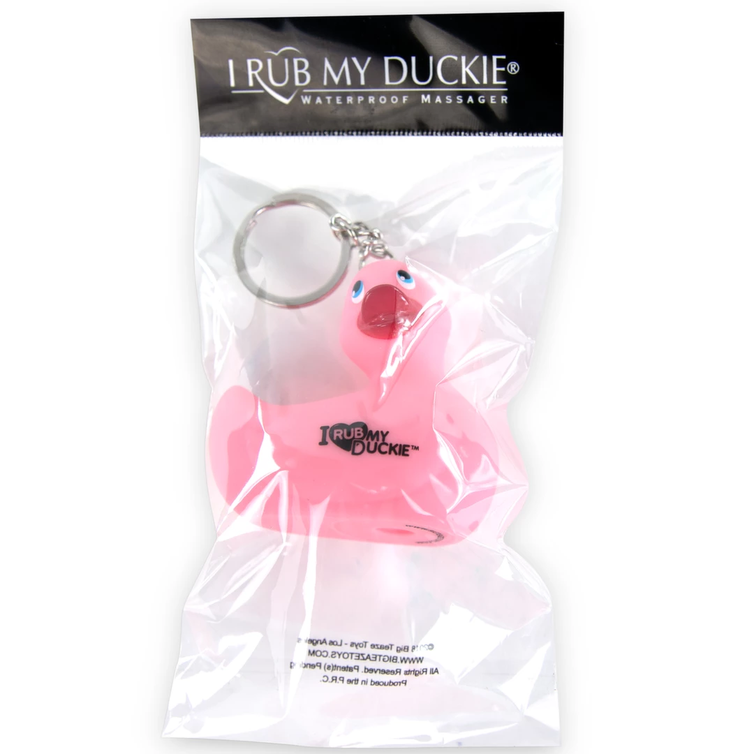 Breloczek - I Rub My Duckie Keychain Pink