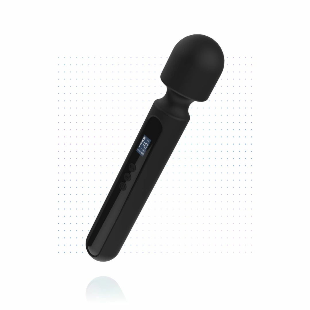 BLAQ Digital Super Wand Czarny - Masażer XL z Wyświetlaczem LED