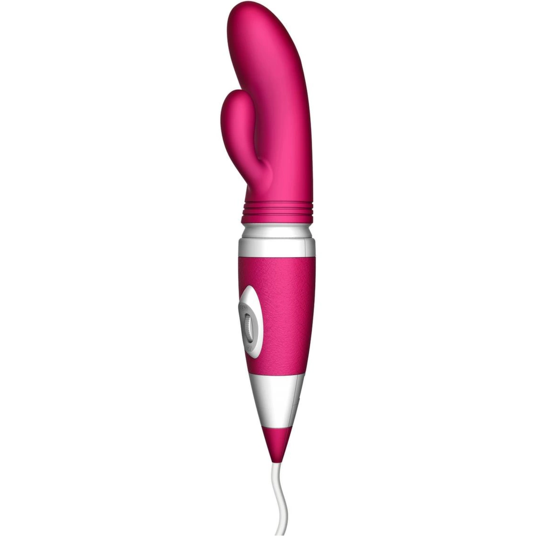 Wibrator do masturbacji łechtaczki i punktu G mocny silikonowy w kolorze różowo białym Bodywand Wand Plus Power 