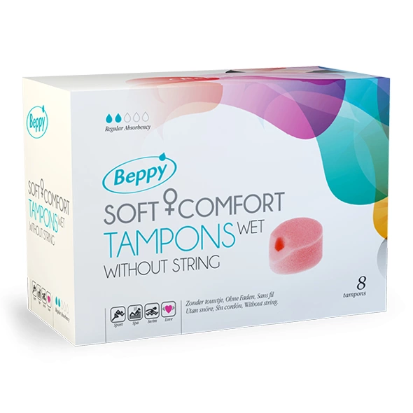 Tampony - Beppy Wet Tampons 8 szt Wilgotne