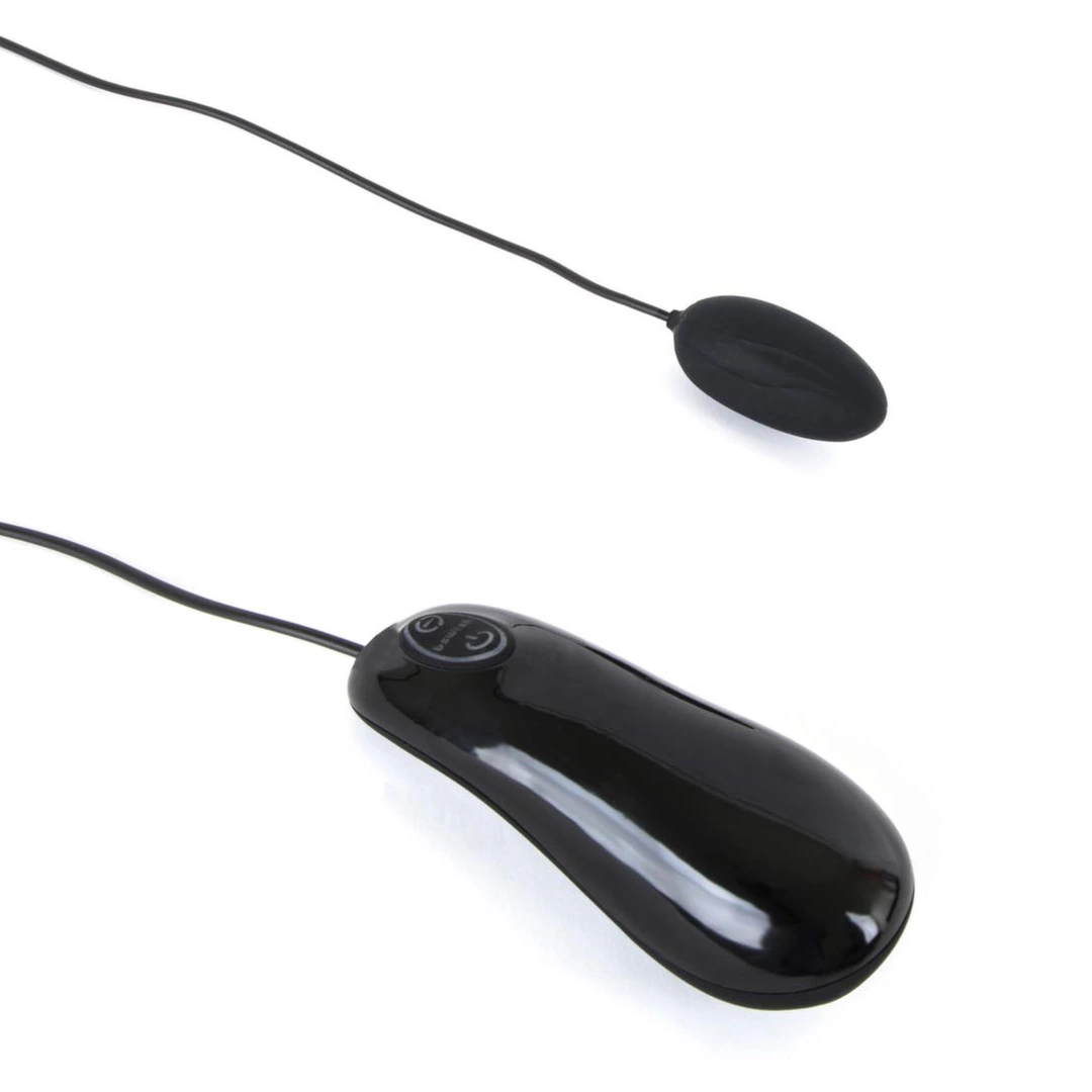 Czarne silikonowe jajko waginalne z przewodowym pilotem B Swish bnaughty Deluxe 