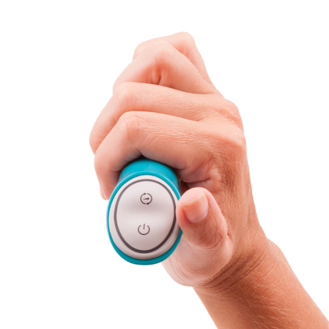 Niebieski silikonowy wibrator do masturbacji łechtaczki i punktu G w kształcie królika B Swish bwild Deluxe Bunny 