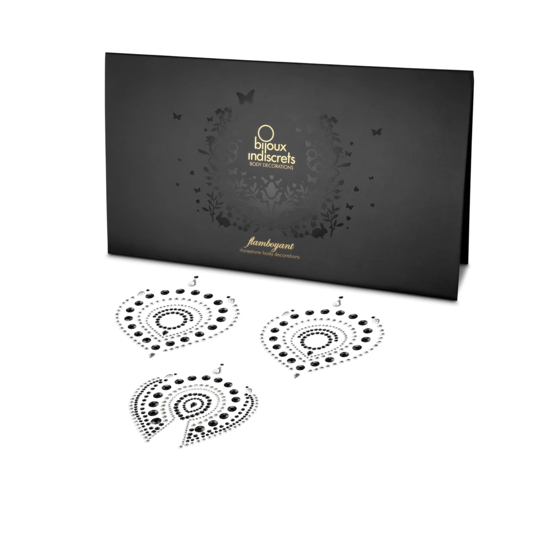 Biżuteria do ciała - Bijoux Indiscrets Flamboyant Black & Silver