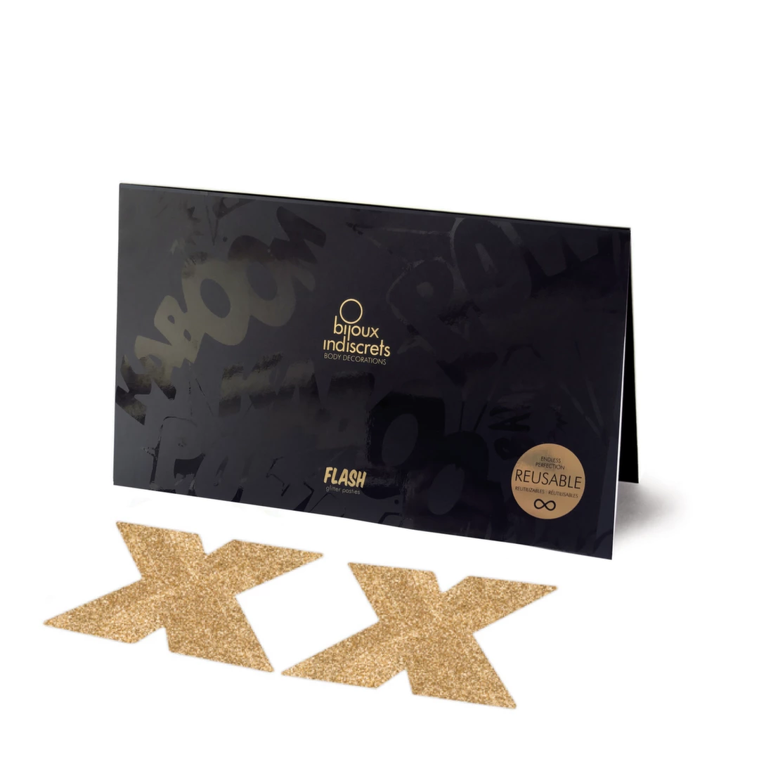 Naklejki na sutki - Bijoux Indiscrets Flash Cross Gold