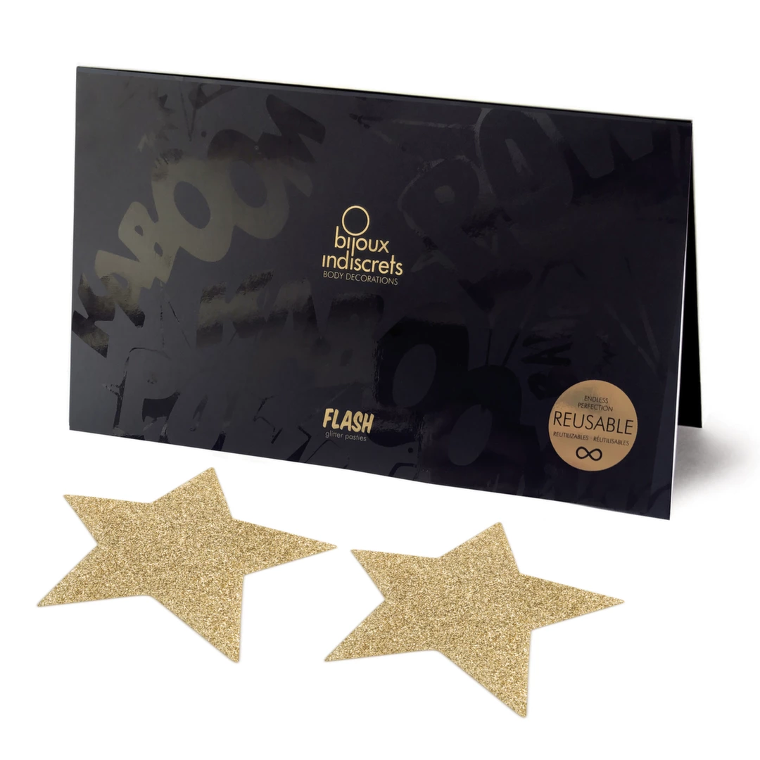 Naklejki na sutki - Bijoux Indiscrets Flash Star Gold