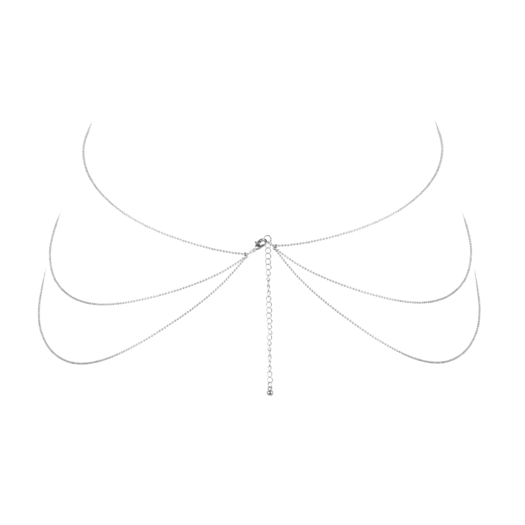 Łańcuszki na ciało ósemka - Bijoux Indiscrets Magnifique 8 Body Chain Silver