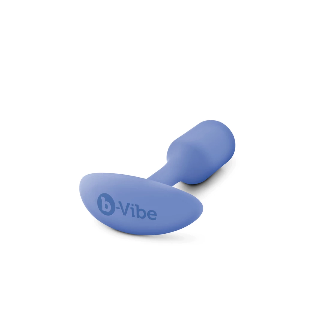Korek analny długi wykonany z silikonu w kolorze fioletowym B-Vibe Snug Plug 1