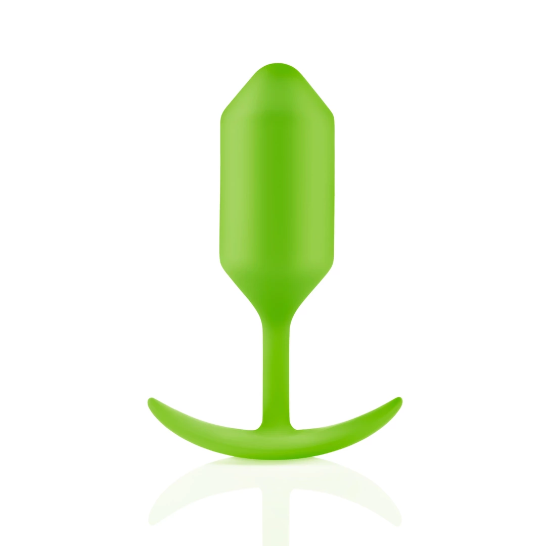 Korek analny długi silikonowy w jasnozielonym kolorze B-Vibe Snug Plug 3 