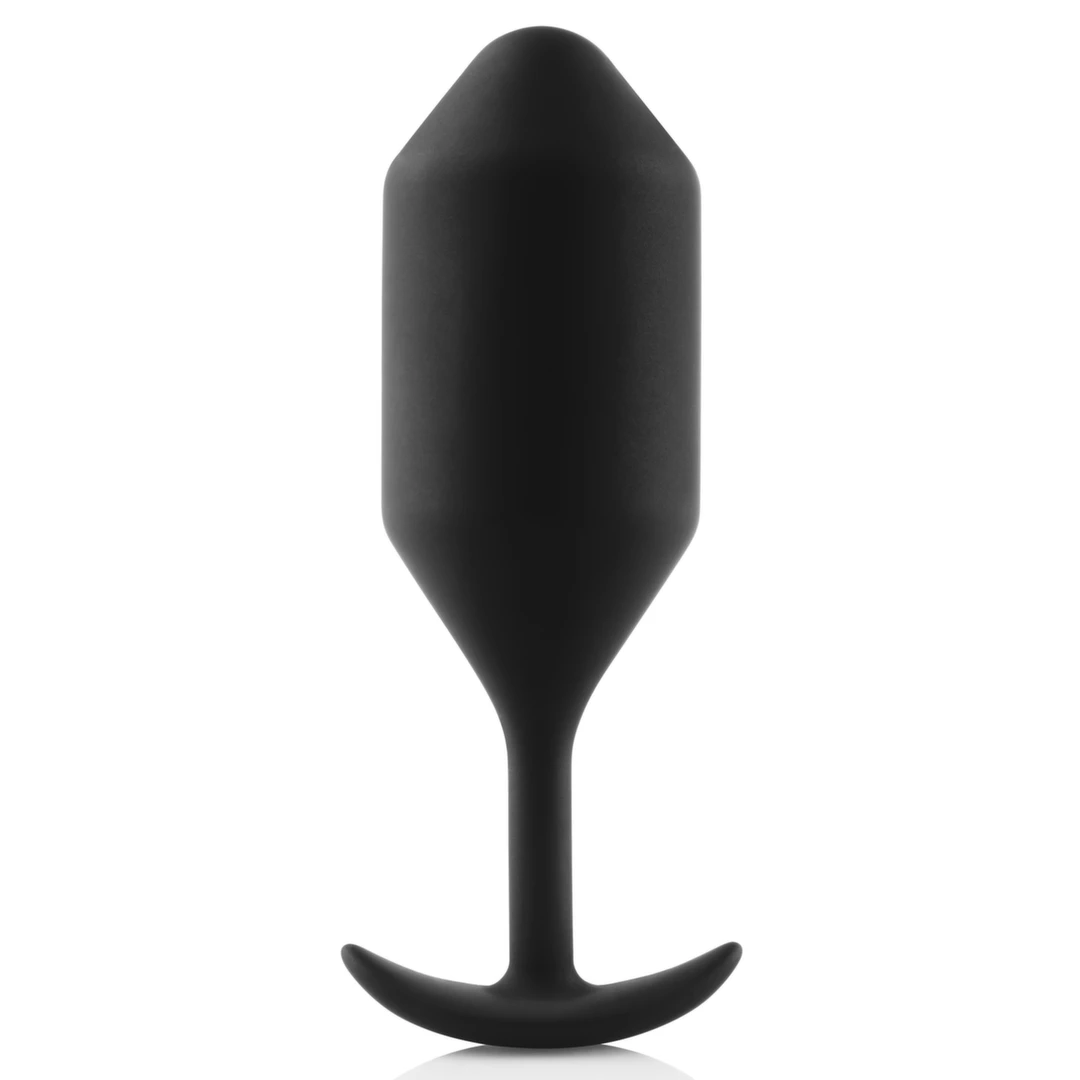 Korek analny duży wykonany z silikonu w kolorze czarnym B-Vibe Snug Plug 4