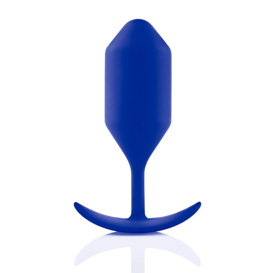 Korek analny duży wykonany z silikonu w kolorze niebieskim B-Vibe Snug Plug 4
