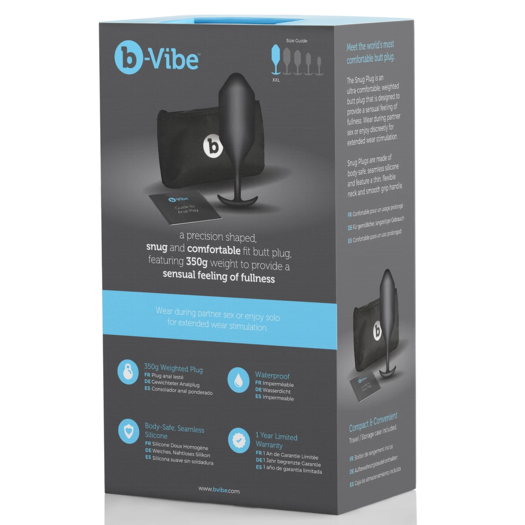 Korek analny duży wykonany z silikonu w kolorze czarnym B-Vibe Snug Plug 5 Korek analny duży wykonany z silikonu w kolorze czarnym B-Vibe Snug Plug 5
