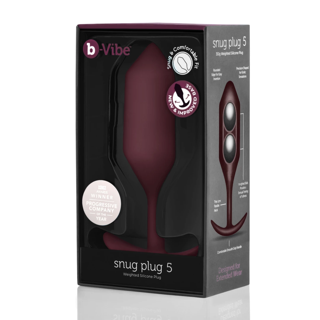 Korek analny duży wykonany z silikonu w kolorze czerwonym B-Vibe Snug Plug 5