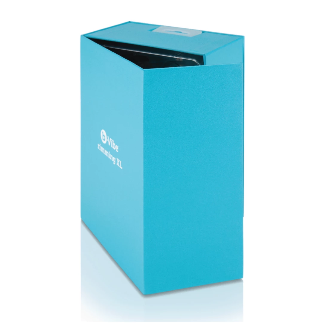 Plug analny wykonany z czarnego silikonu z pilotem zdalnego sterowania XL B-Vibe Rimming Plug