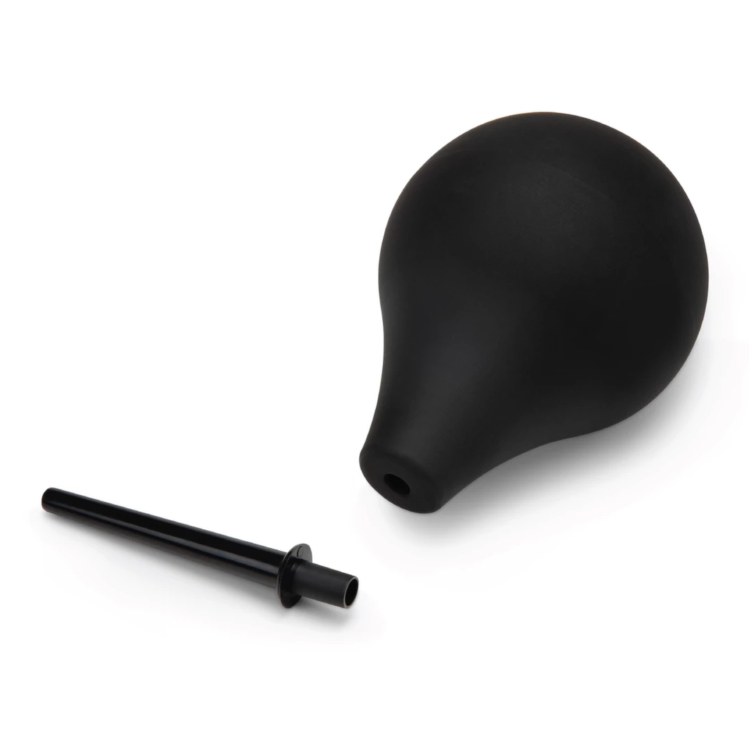Gruszka analna wykonana z czarnego silikonu B-Vibe  Classic Enema 224 ml