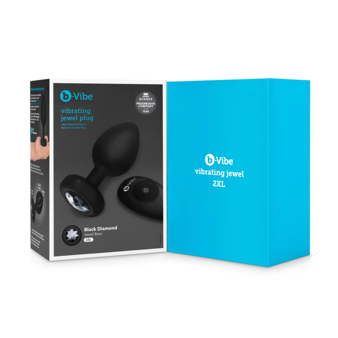 Plug analny wykonany z czarnego silikonu z pilotem zdalnego sterowania XXL B-Vibe Vibrating Jewel Plug analny wykonany z czarnego silikonu z pilotem zdalnego sterowania XXL B-Vibe Vibrating Jewel