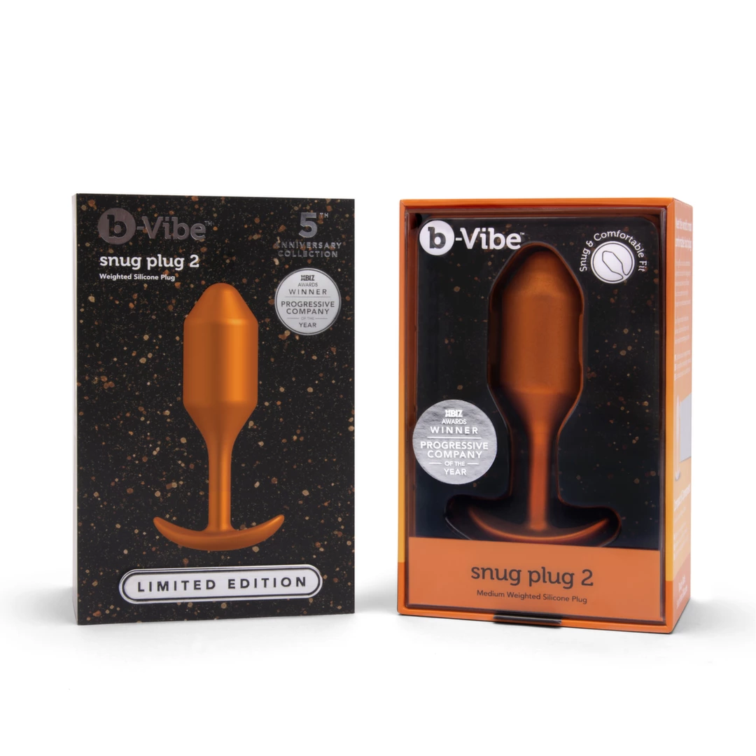 Plug analny silikonowy B-Vibe Snug Plug 2 Sunburst 12 cm