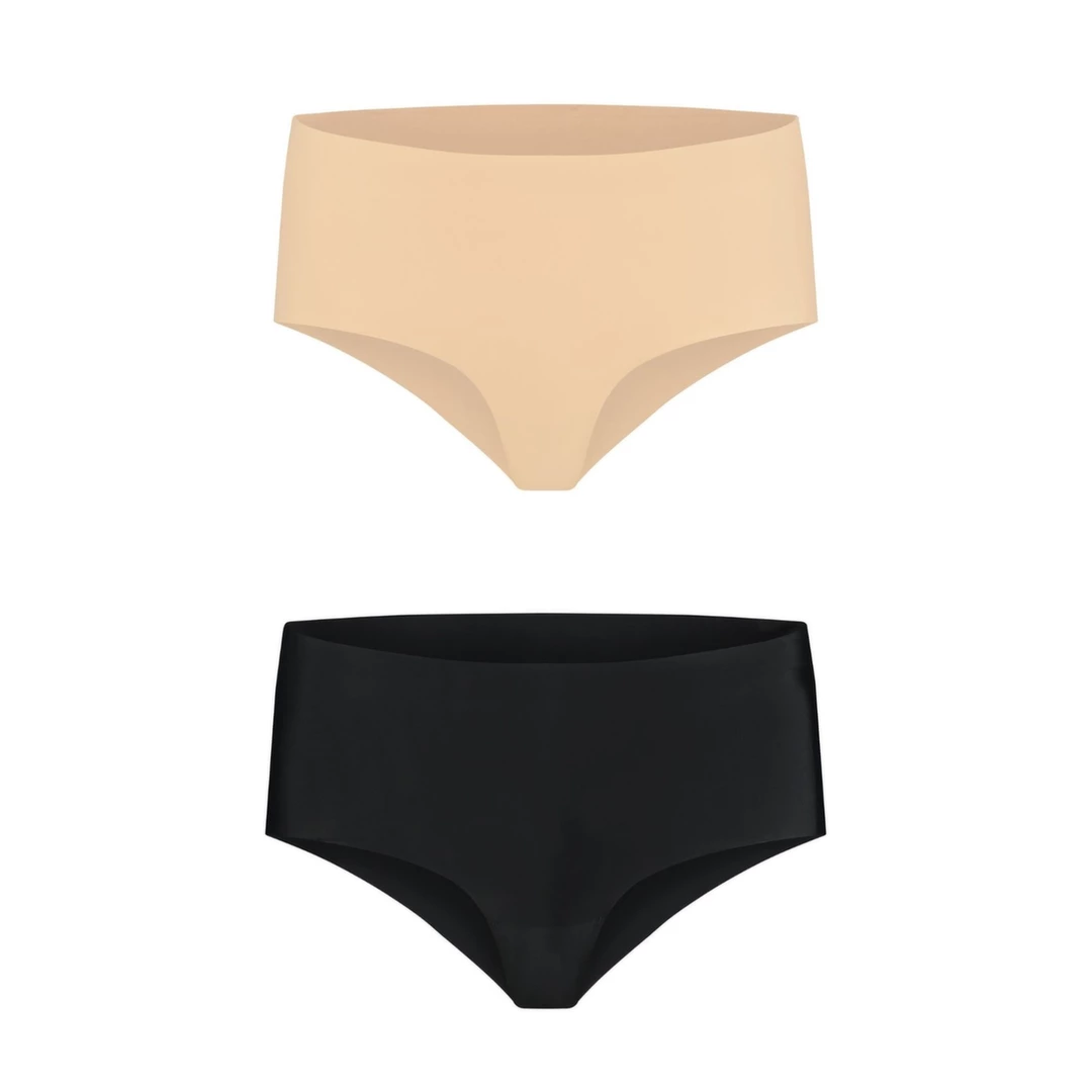 Niewidzialne majtki - Bye Bra Invisible High Brief Nude + Black S