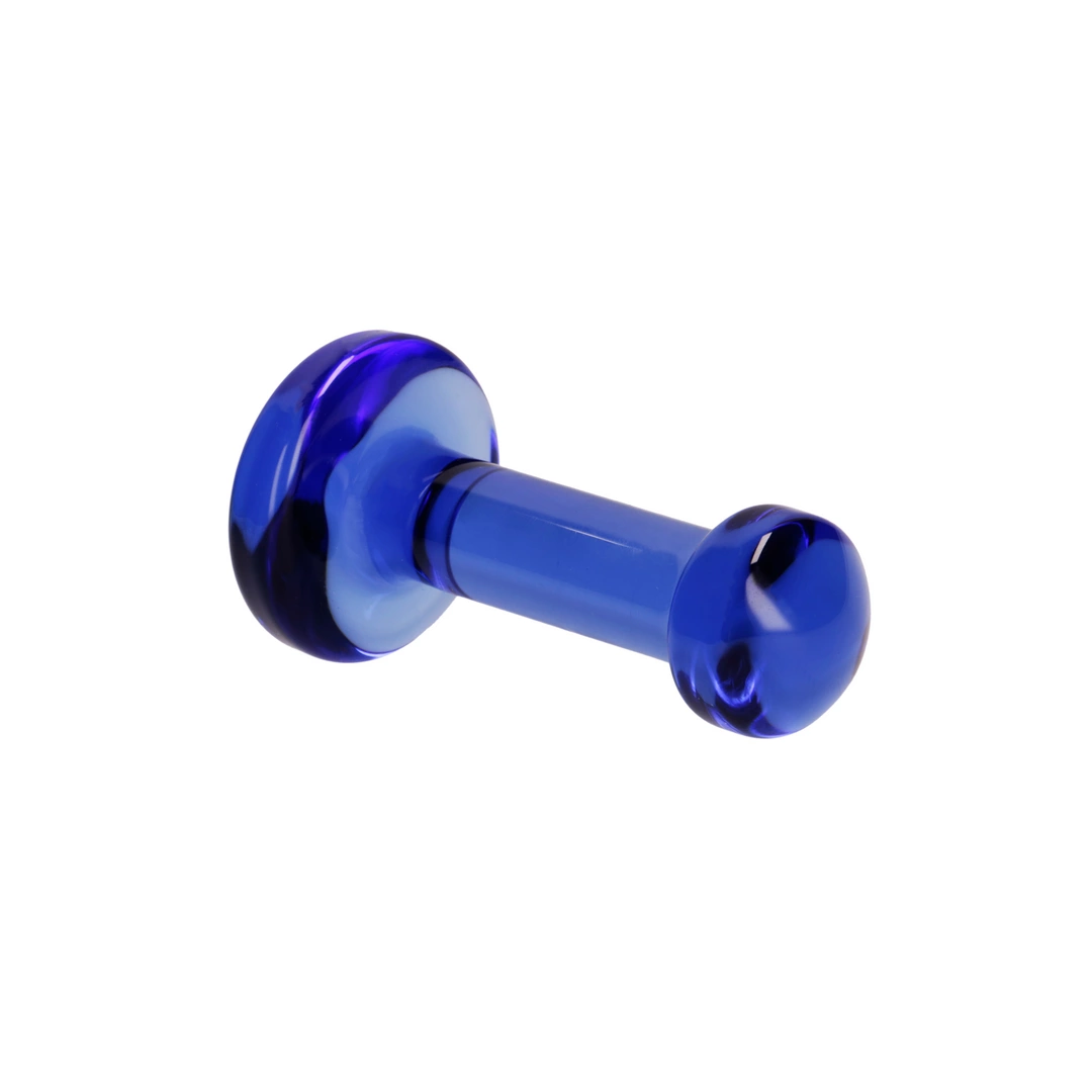 Dildo do masturbacji wykonane z niebieskiego szkła Christalino by shots 16 cm