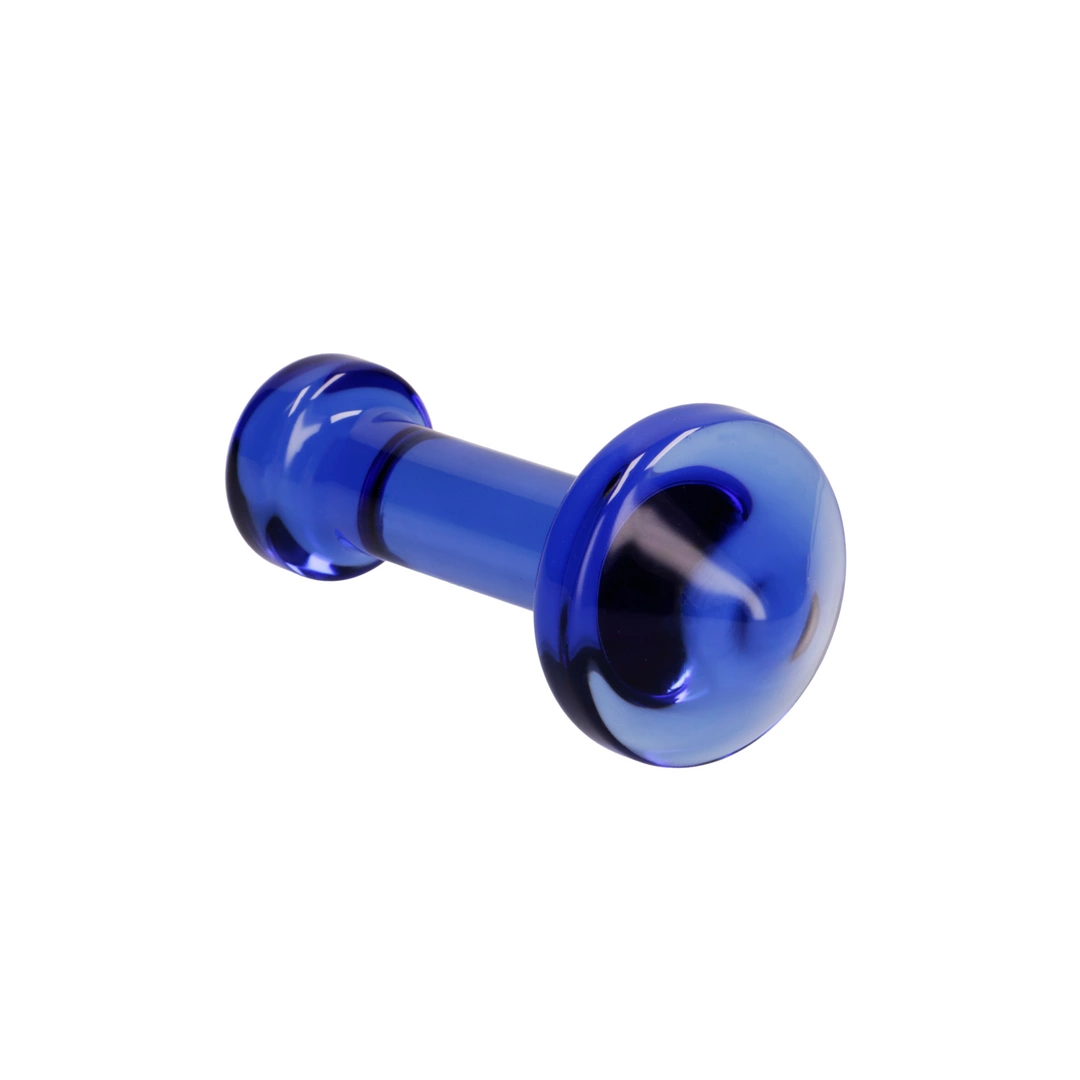Dildo do masturbacji wykonane z niebieskiego szkła Christalino by shots 16 cm