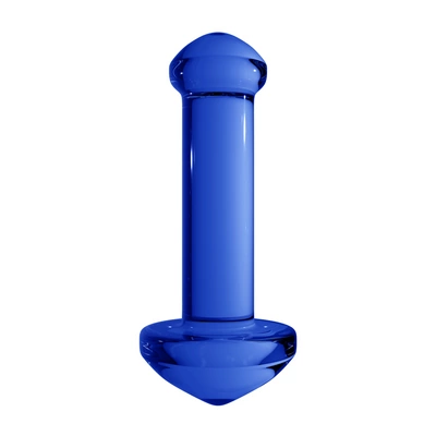 Dildo do masturbacji wykonane z niebieskiego szkła Christalino by shots 16 cm