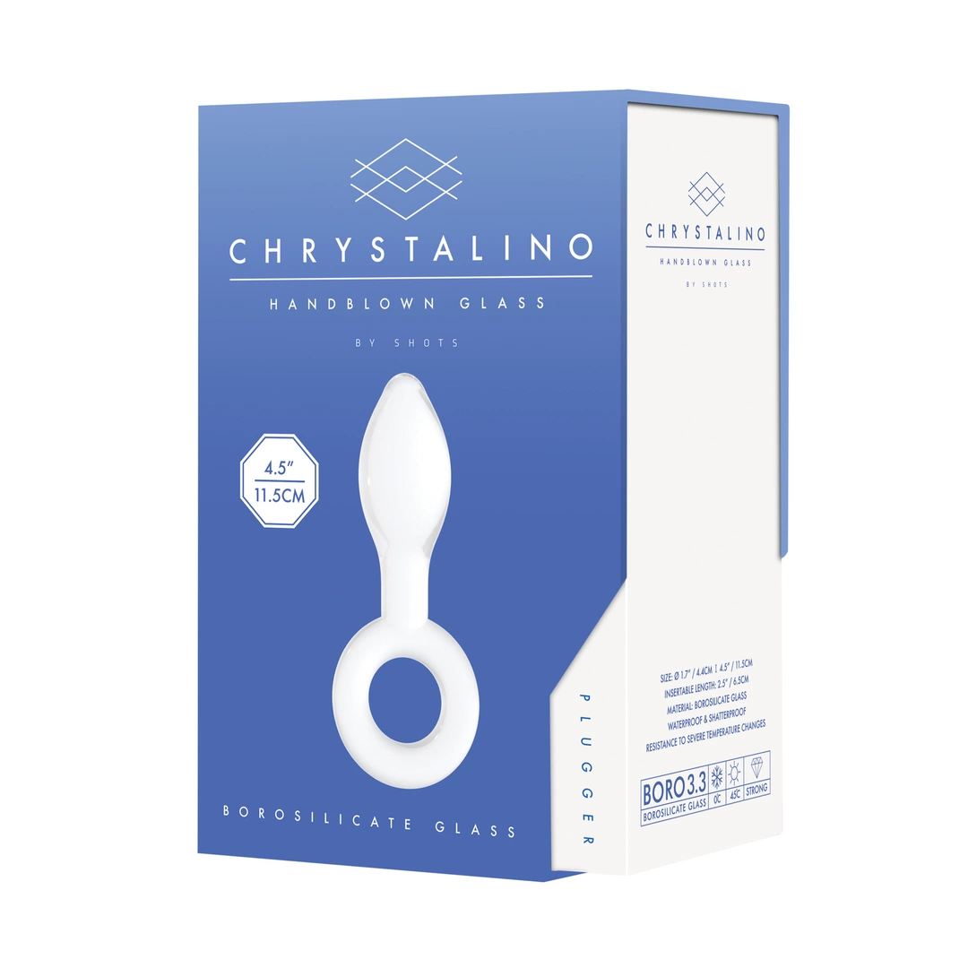 Korek analny wykonany z szkła Christalino by shots 10 cm